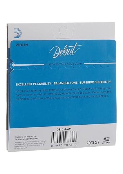 D310 Debut Takım 4/4 Keman Teli (Medium) fiyatları
