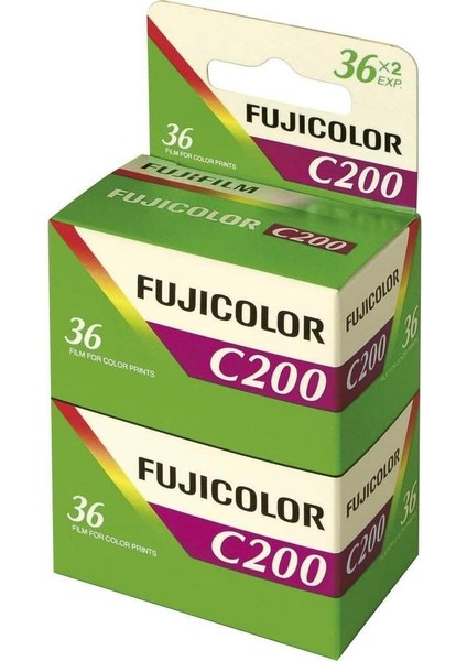 Fuji 200-135 Renkli Negatif Film (36 Çekim, 2'li Paket)
