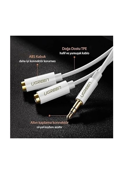 3.5mm 2'li Aux Kulaklık Çoklayıcı, Siyah modelleri