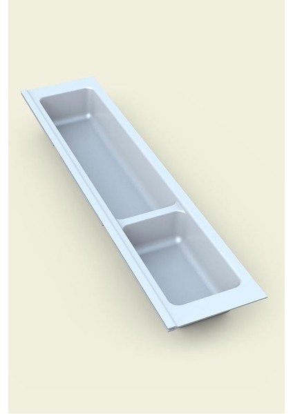 Mutfak Çekmece Içi Modüler Iki Bölmeli Kaşıklık Beyaz 11CMX48CM(BOYDAN 4cm Kesilebilir)