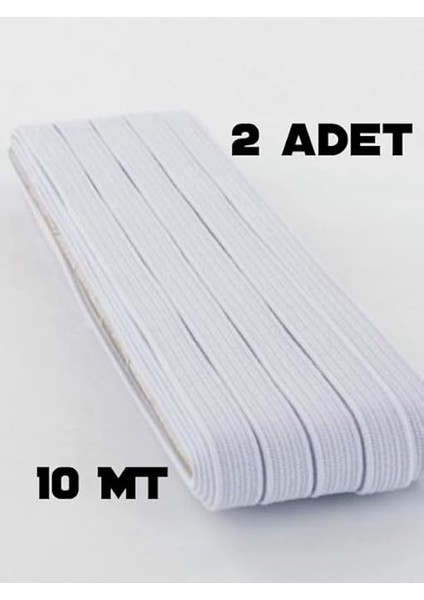 2 Adet 0.80 cm Beyaz Bel Paça Don Lastiği Geniş Yassı Lastik 20 Metre modelleri
