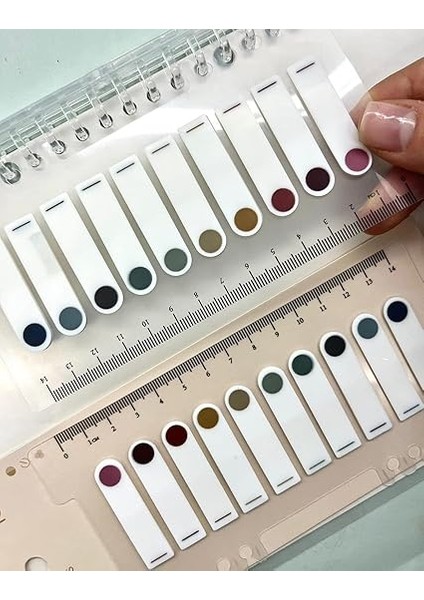 Gemi Dükkan 10 Renkli Cetvelli Şeffaf Indeks/ındex Sticker/post-It/sticky Note Yuvarlak Kenar Retro Renkler fiyatları