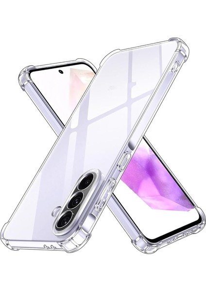 Galaxy A56 Kapak Kamera Korumalı Airbag Antishock Köşe Korumalı Şeffaf Silikon Kılıf
