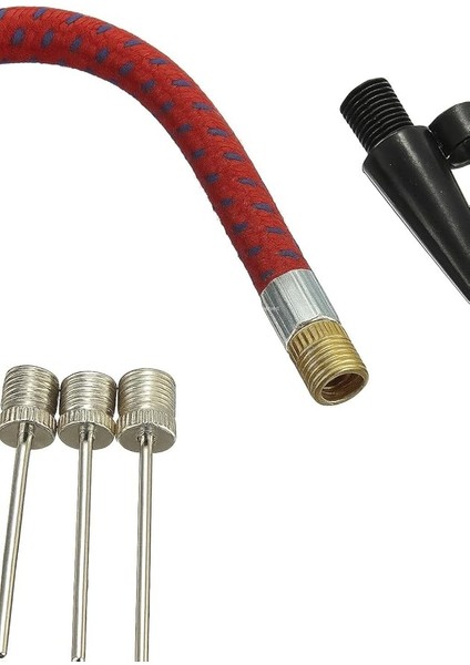 5'li Pompa Iğne Seti, Top Şişirme Ucu, Esnek Hortum Adaptörlü, Futbol Basketbol Voleybol Topu Pompa Iğneleri, Yatak Bot Balon Bisiklet Şişirme Aparatı, Dayanıklı Metal Iğne ve Plastik Uç fırsatları