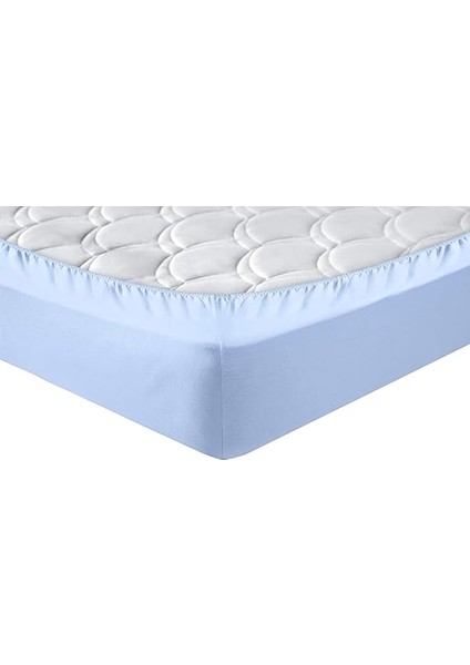 Home Örme Penye Lastikli Çarşaf, Battal Çift Kişilik, Açık Mavi, Pamuk-Elastan 230 G/m2 modelleri
