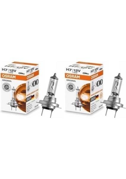12V H7 Far Ampulü 2 Adet Alman Malı Orjinal 64210