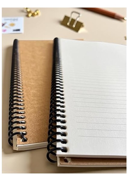 Tanıtım Çizgili Spiralli Not Defteri, A4 Boyut (21X29,7 Cm), 60 Yaprak, 90GR. Ivory Kağıt, Ofis Için Ideal (Kahverengi Kapak) indirimleri