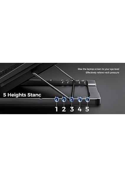 GT102 Gaming Laptop Soğutucu, 2200RPM, Rgb Işıklı, LED Display, Notebook Soğutucu Stand indirimleri