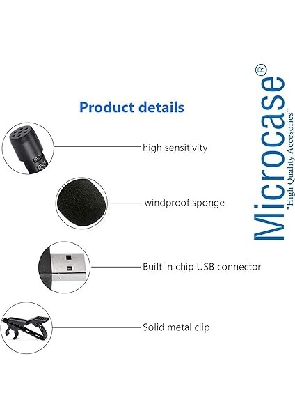 USB Girişli Bilgisayar Laptop Pc Mac Youtuber Yaka Mikrofonu AL2563 fırsatları