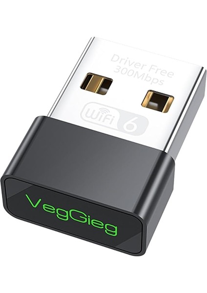 300MBPS Wifi 6 Çift Bant Kablosuz Alıcı Verici Nano USB Adaptör