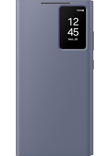 Smart View Wallet Akıllı Telefon Kılıfı EF-ZS928 Galaxy S24 Ultra Için, Cep Telefonu Kılıfı, Kart Bölmesi, Pencereli, Mor