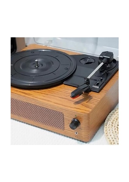 Klasik Görünümlü Pikap Hoparlörlü Vintage Ahşap Görünümlü Bluetooth Bağlantı 33 45 78 Dönüş Hızı Nostaljik Pikap R108 (Kahverengi) fiyatları