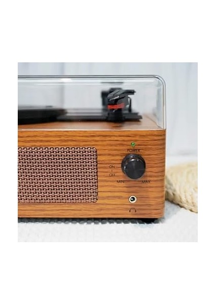 Klasik Görünümlü Pikap Hoparlörlü Vintage Ahşap Görünümlü Bluetooth Bağlantı 33 45 78 Dönüş Hızı Nostaljik Pikap R108 (Kahverengi) indirimleri