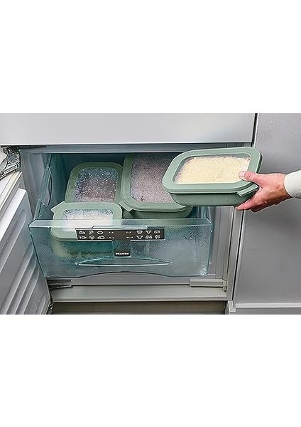 - Multi Bowl Cirqula Rectangular - Kapaklı Saklama Kabı - Buzdolabı Için Hava Geçirmez Saklama Kutusu ve Mikrodalga Fırın Kabı Olarak Uygundur - 500 ml - Nordic Sage indirimleri