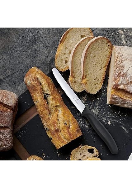Vt 6.7833 Swiss Classic Siyah Tırtıklı Domates Sosis Bıçağı 11 cm indirimleri