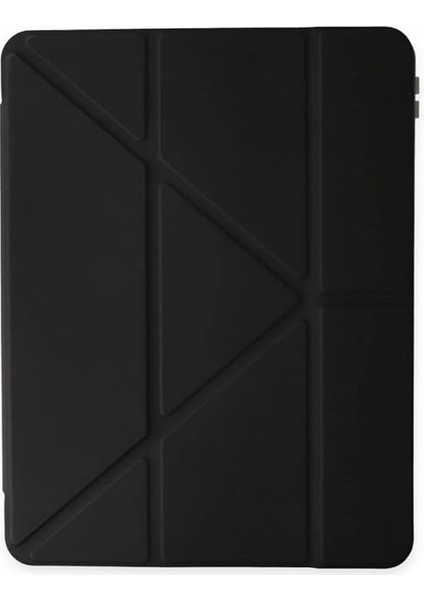 iPad 10.2" Uyumlu Tablet Kılıfı 7. 8. 9. Nesil, Kalem Tutuculu Origami, Uyku Modlu (Siyah) modelleri