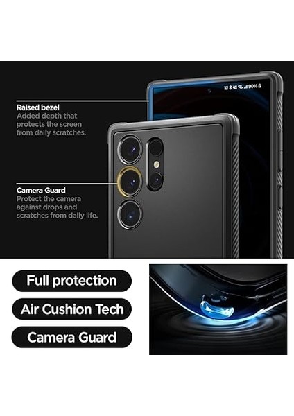 Galaxy S24 Ultra Kılıf Rugged Armor Matte Black - ACS07286 indirimleri