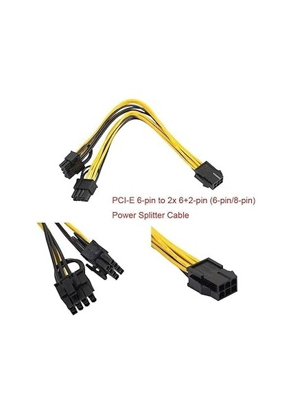 Plus PX-4302-8 8 Pin To 2x8 Pin Psu Ekran Kartı Güç Çevirici Kablo fiyatları