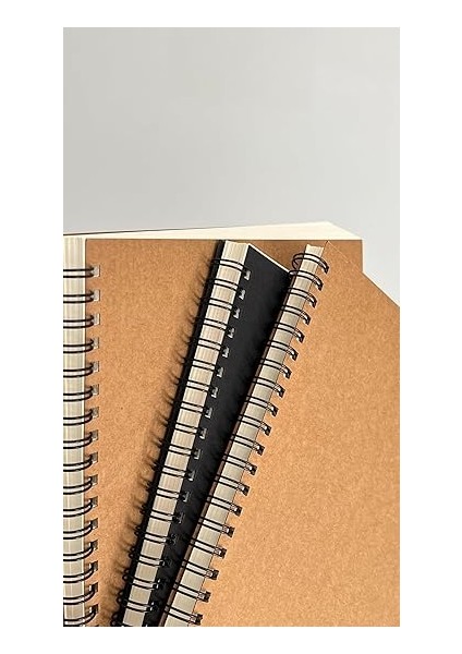 Tanıtım Spiralli Defter, Kraft Kapaklı, B5 Boyutunda (182X257 Mm), 100 Yaprak (Çizgili) modelleri