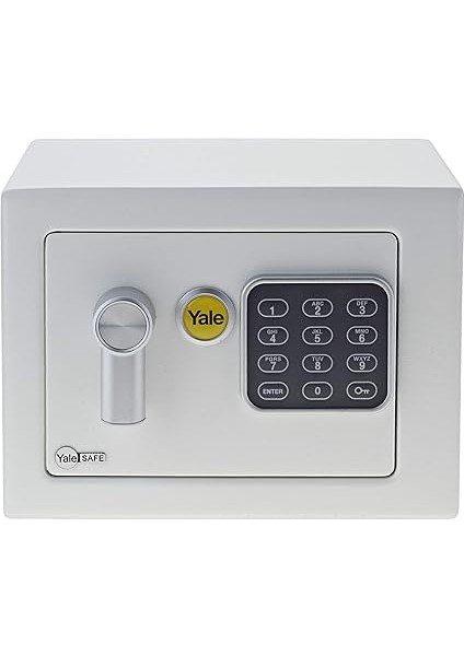 Dijital Mini Boy Kollu Kasa - YSV/170/DB1/W - Standart Güvenlik - 16MM Çapında 2 Adet Kilitleme Mili - 3,8 Litre Kapasite - 17 x 23 x 17 cm - Beyaz modelleri