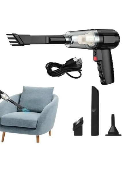 Içi Süpürge USB Şarjlı Vakum Özelliği Üfleme Özelliği Bulunan Oto Araç Ev Mini Taşınabilir El Tipi Elektirik Süpürgesi fırsatları