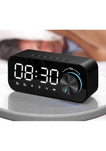 Bluetooth Şarjlı Alarmlı Usb/sd Aynalı Masa Saati modelleri