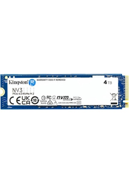 Nv3 4 Tb Pcı-Express 4.0 6000/5000 Mb/s M.2 SSD Bellek SNV3S/4000G