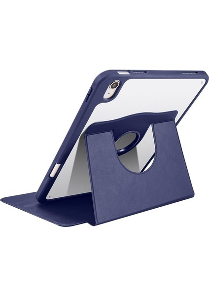 Ipad 11 Inç A16 (11.nesil) 2025 ile Uyumlu Kalem Bölmeli 360 Dönebilen Kapaklı Kılıf A3355, Lacivert modelleri