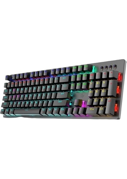 GK100F Mekanik Gaming Oyuncu Klavye Mavi Switch Ingilizce Q modelleri