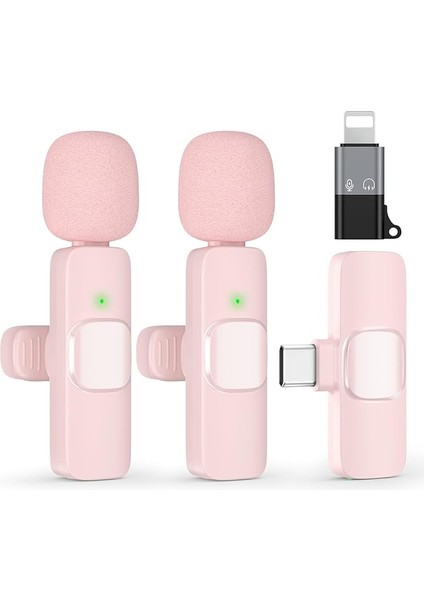 15 16, Ios ve Android Cihazlar Için USB C Mini Kablosuz Yaka Mikrofonu - Kayıt Için Gürültü Azaltıcı Yaka Mikrofon, Mikrofon Üzerinde Klips, Video Kaydı Için Omni Lav Mikrofon, Tiktok, Youtube