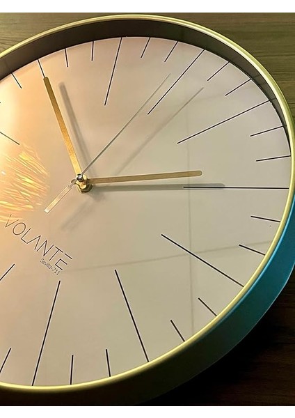 Modern Duvar Saatleri Noble Serisi 35 cm Ø Gerçek Cam Ev/ofis/mutfak/sınıf/okul Sessiz & Akar (Ltın) fiyatları