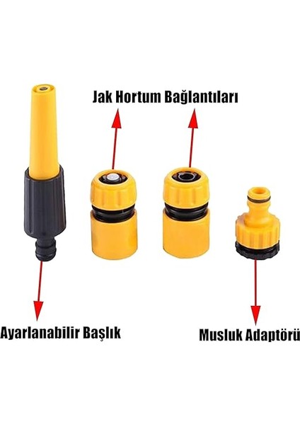 Kid Bahçe Sulama Hortumu 1/2 Termo Plastik Hortum 20 Metre Hortum Seti modelleri