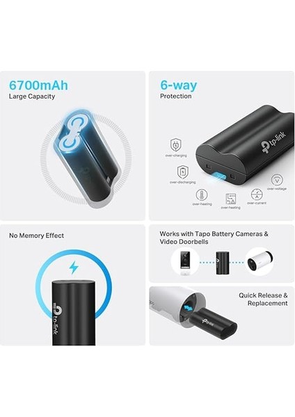 Tp-Link A100, Bataryalı Kameralar Için Şarj Edilebilir Yedek Batarya fiyatları