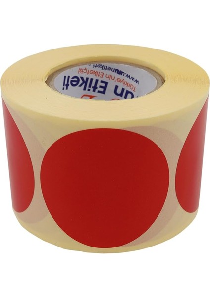 Etiketler , Hazır Al Hızlı Al Kırmızı Renk Zemin Baskılı Kuşe Etiket 40MM Çapında 500 Adet 40MM Kuka Çapı (Kırmızı)
