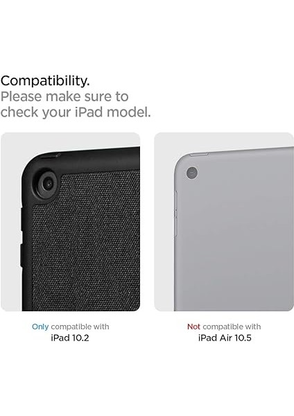 iPad 10.2" 9.nesil (2021) / 8.nesil (2020) / 7.nesil (2019) Kılıf Urban Fit Dokuma Black - ACS01060 fiyatları