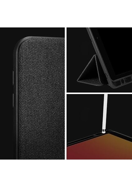 iPad 10.2" 9.nesil (2021) / 8.nesil (2020) / 7.nesil (2019) Kılıf Urban Fit Dokuma Black - ACS01060 modelleri