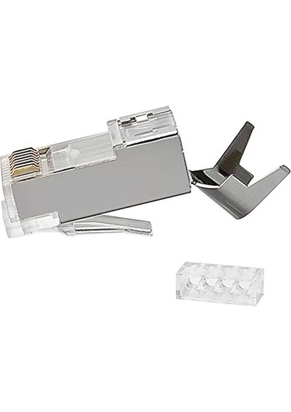 4229 Cat7 RJ45 Internet Patch Kablo Ucu Konnektör Jak, 10'lu