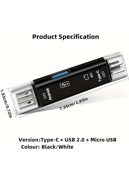 USB Otg Kart Okuyucu Type-C ve Otg Uçlu Macbook Uyumlu Pc Bilgisayar Cep Telefonu ve Notebook Uyumlu Mikro Sd Kart Okuyucu indirimleri