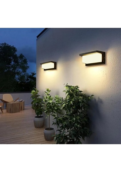 Geldi Bahçe Aydınlatması LED Işık 12W Beyaz Günışığı Işık Zita Ultra Şapkalı Bahçe Duvar Aplik Su Geçirmez (Gün Işığı 3000K) modelleri