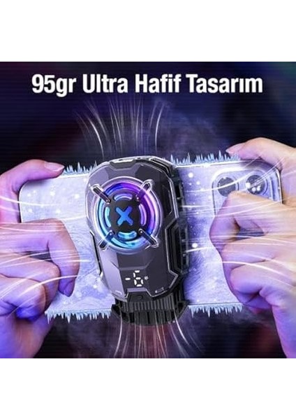 27W Super Akıllı Kasırga Telefon Soğutucu Dijital Göstergeli Akıllı Isı Yalıtım Soğutma Fanı Radyatör indirimleri