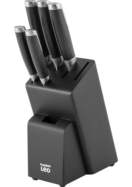 Leo 18/10 Çelik Bıçak Bloğu 6 Parça Seti