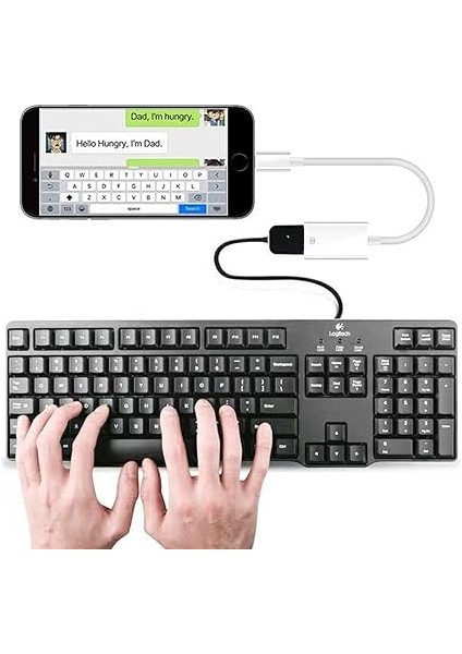 Lightning iPhone iPad To USB Kamera Adaptörü - Lightning To USB Beyaz - AL2470 modelleri