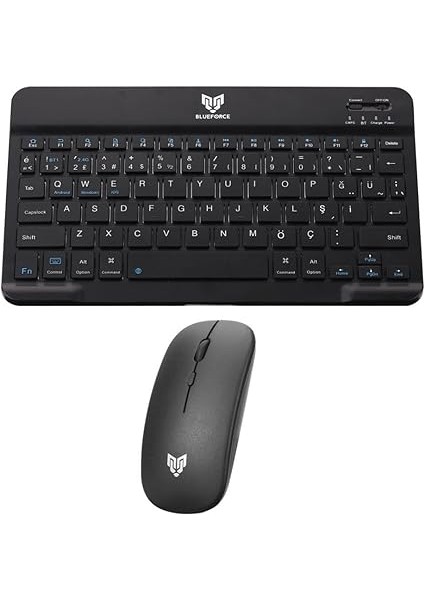 Km-33 Wireless Bluetooth Kablosuz Klavye Mouse Set Siyah Tablet,laptop, Telefon, Tv Uyumlu modelleri