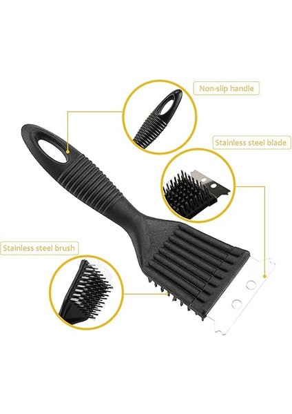 Barbekü Temizleyici, 2 Paket Metal Barbekü Izgara Temizleme Fırçası ve Kazıyıcı. 12 Inç ve 20 cm Çelik Barbekü Kıl Temizleyici Barbekü Izgara Mutfak Temizleme Fırçası Daha Kolay ve Etkili modelleri