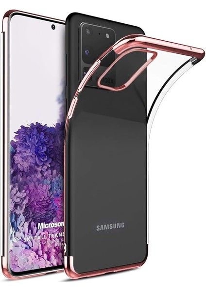 Samsung Galaxy S20 Ultra Kılıf Skyfall Transparent Clear Rose Gold
