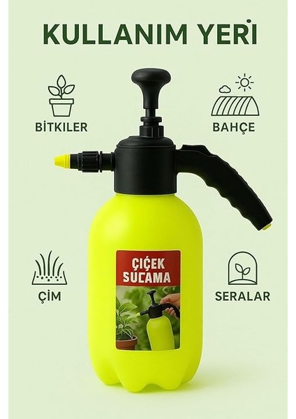 Püskürtme Pompası 2 Litre Hacimli, Elde Taşınabilir Su Püskürtücü, Basınçlı Bitki Sulayıcı Şişe modelleri