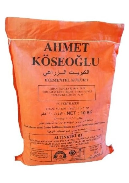 Kükürt Köseoğlu Toz 10 kg Orijinal Paket