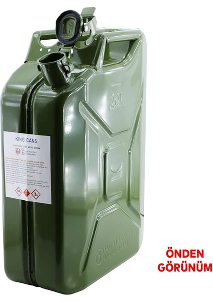 Metal Benzin Bidonu 20 Litre Akaryakıt Mazot Taşıma Doldurma Depolama Bidonu + Aktarma Borusu fiyatları