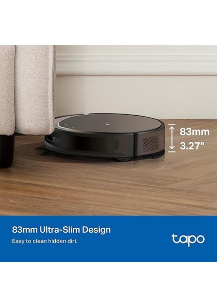 Tapo RV20 Max Plus; 83MM Ince Tasarım, Magslim Lidar Navigasyon, 5300PA Yüksek Vakum Güçlü, Akıllı Otomatik Boşaltma Ünitesi, Tapo Iq, Robot Süpürge ve Paspas indirimleri