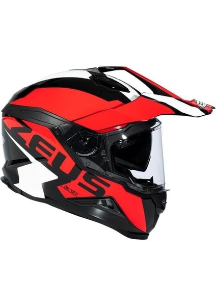 ZS-913 Bf8 Motosiklet Kaskı Solid Kapalı Kask Black Red Xs